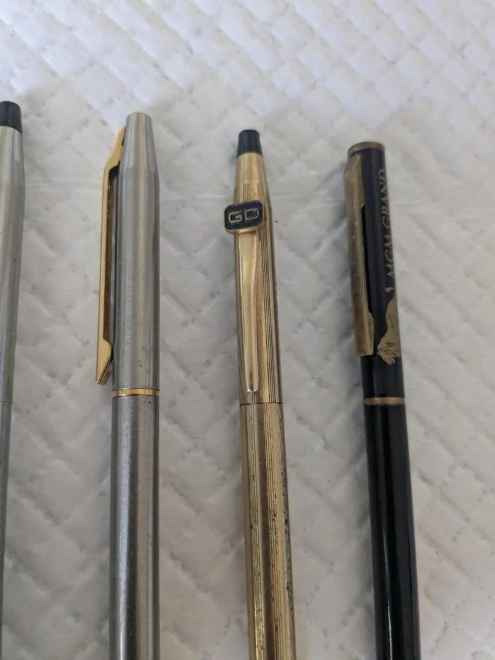 4 Iconic Vintage Mid Century Pens 1 Mechanical Pencil Cross MGM Grand Chromatic